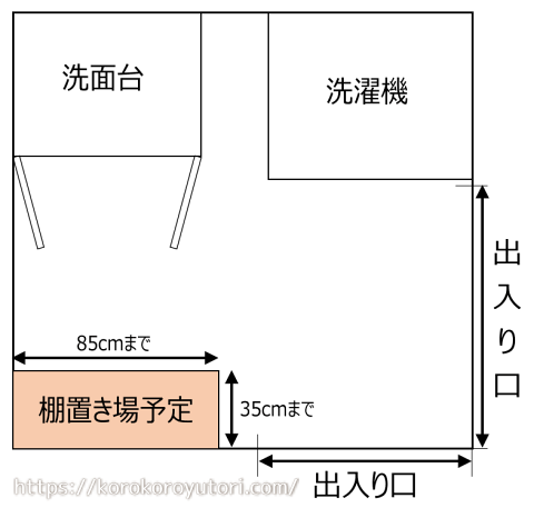 記事内 洗面所 配置図P W480 HP入り