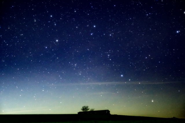 田舎の土地 星空