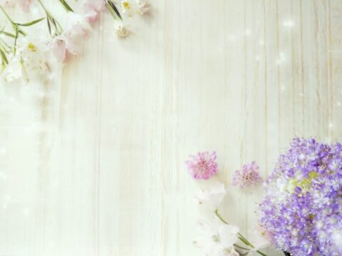 紫とピンクの花-min