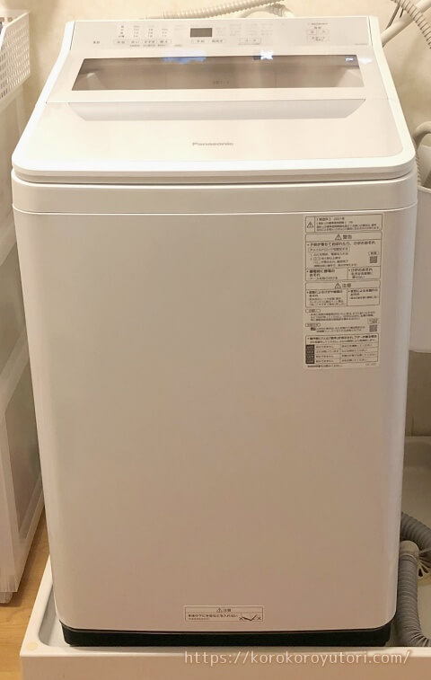 パナソニック　乾燥なし洗濯機　全体像　W480文字
