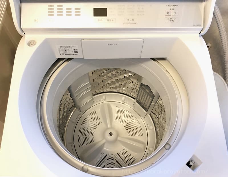 パナソニック　乾燥なし洗濯機　開口部W800a