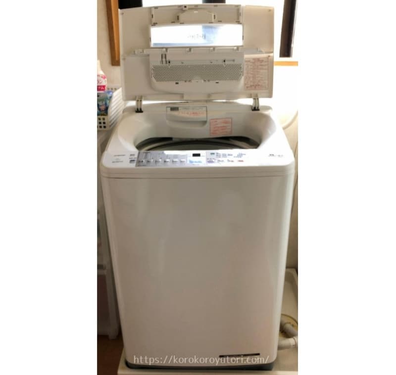 日立簡易乾燥機付き洗濯機 W800a