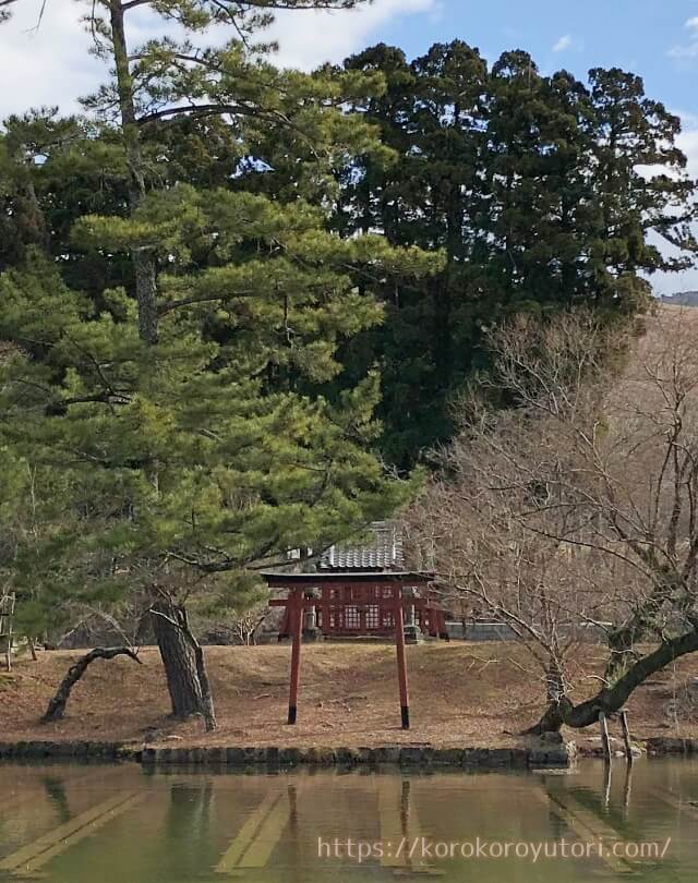奈良最終21　鏡池　厳島神社拡大