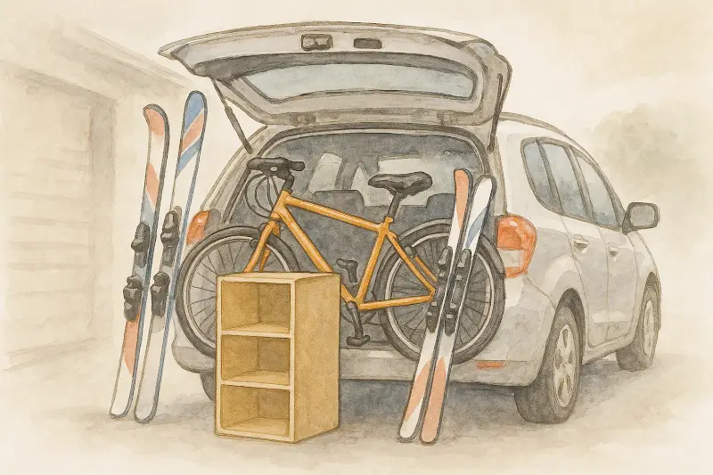 車に不用品詰込みW